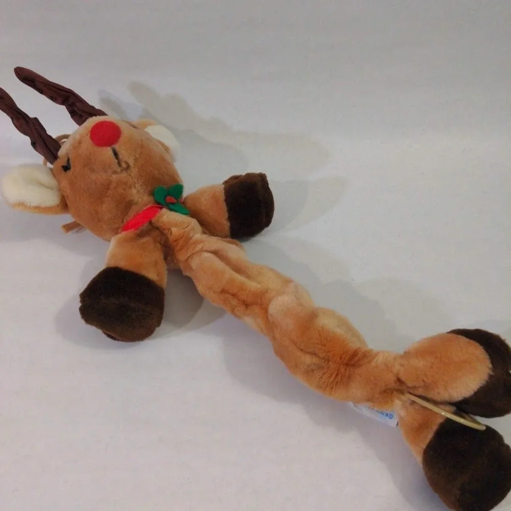 Vintage 1986 Dakin Rudolph Red Nosed Reindeer Retractable Pull String Plush Toy